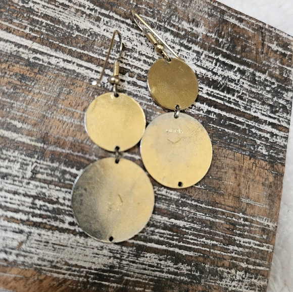 Vintage Coin Style Enamel Austria Earrings - Picture 8 of 12